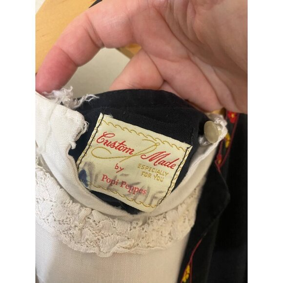 Custom Made By Popi Peppes Women's Black Long Sleeve Maxi Dress - XL - Picture 5 of 15